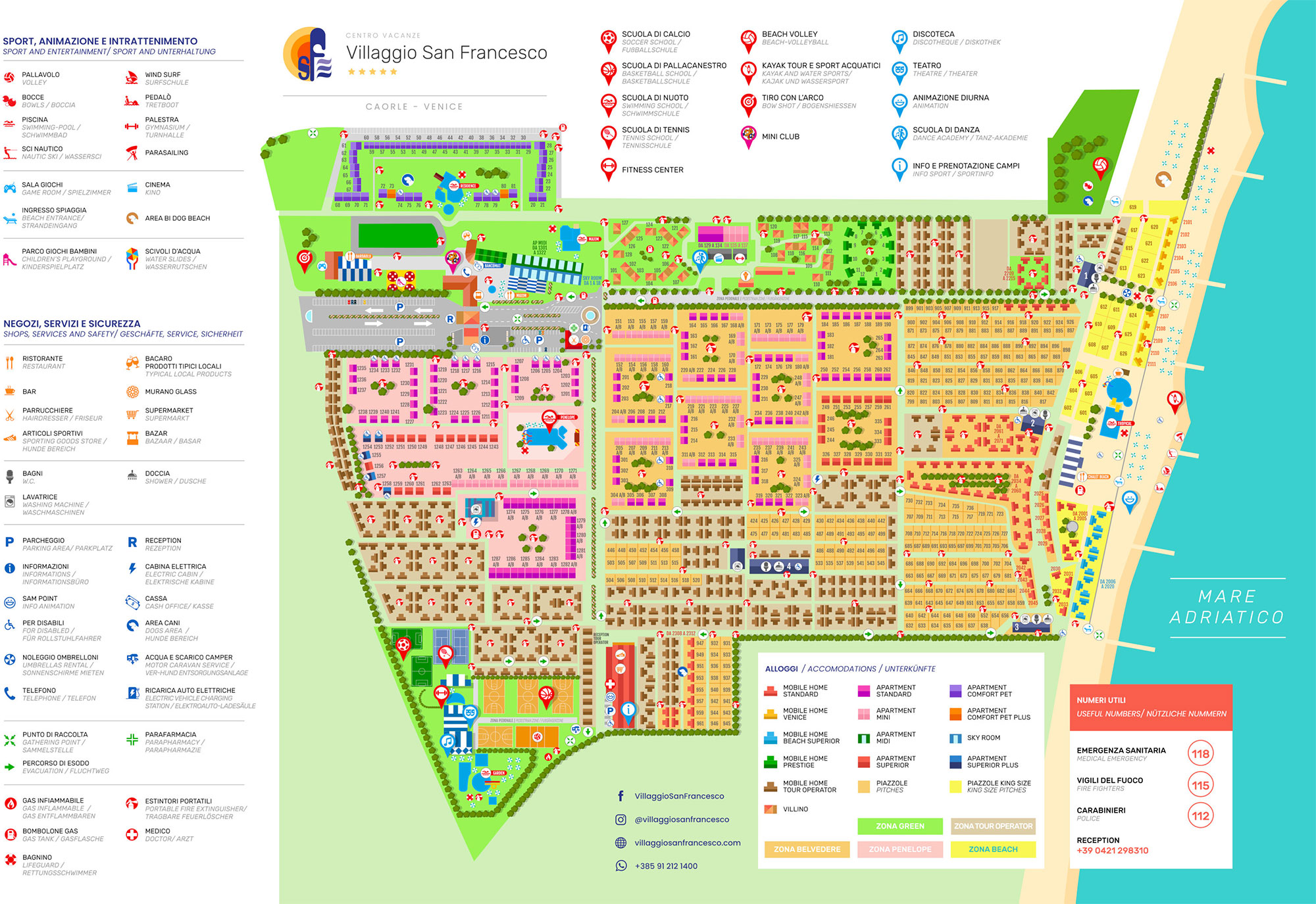 Plattegrond Villaggio San Francesco