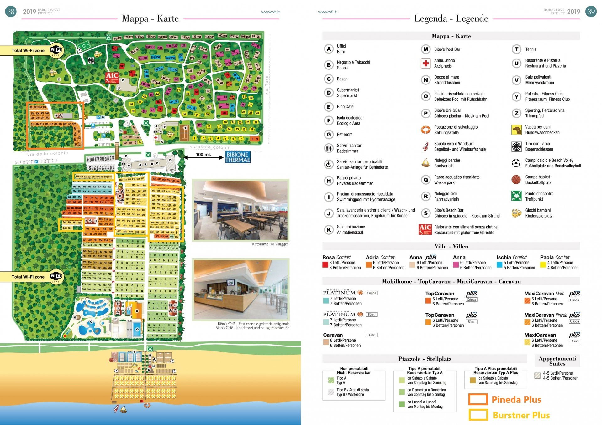 Plattegrond Villaggio Turistico Internazionale