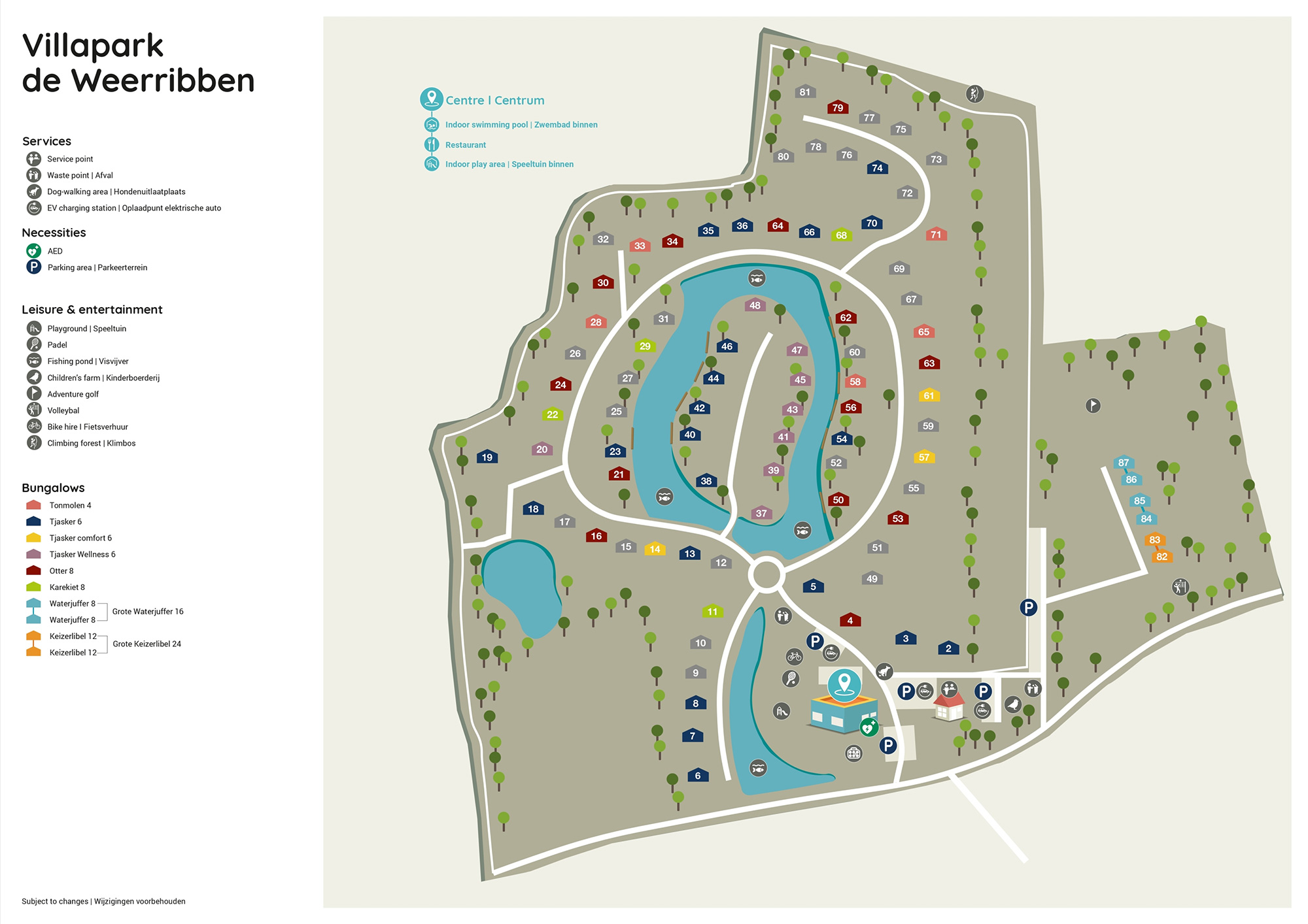 Plattegrond Villapark de Weerribben