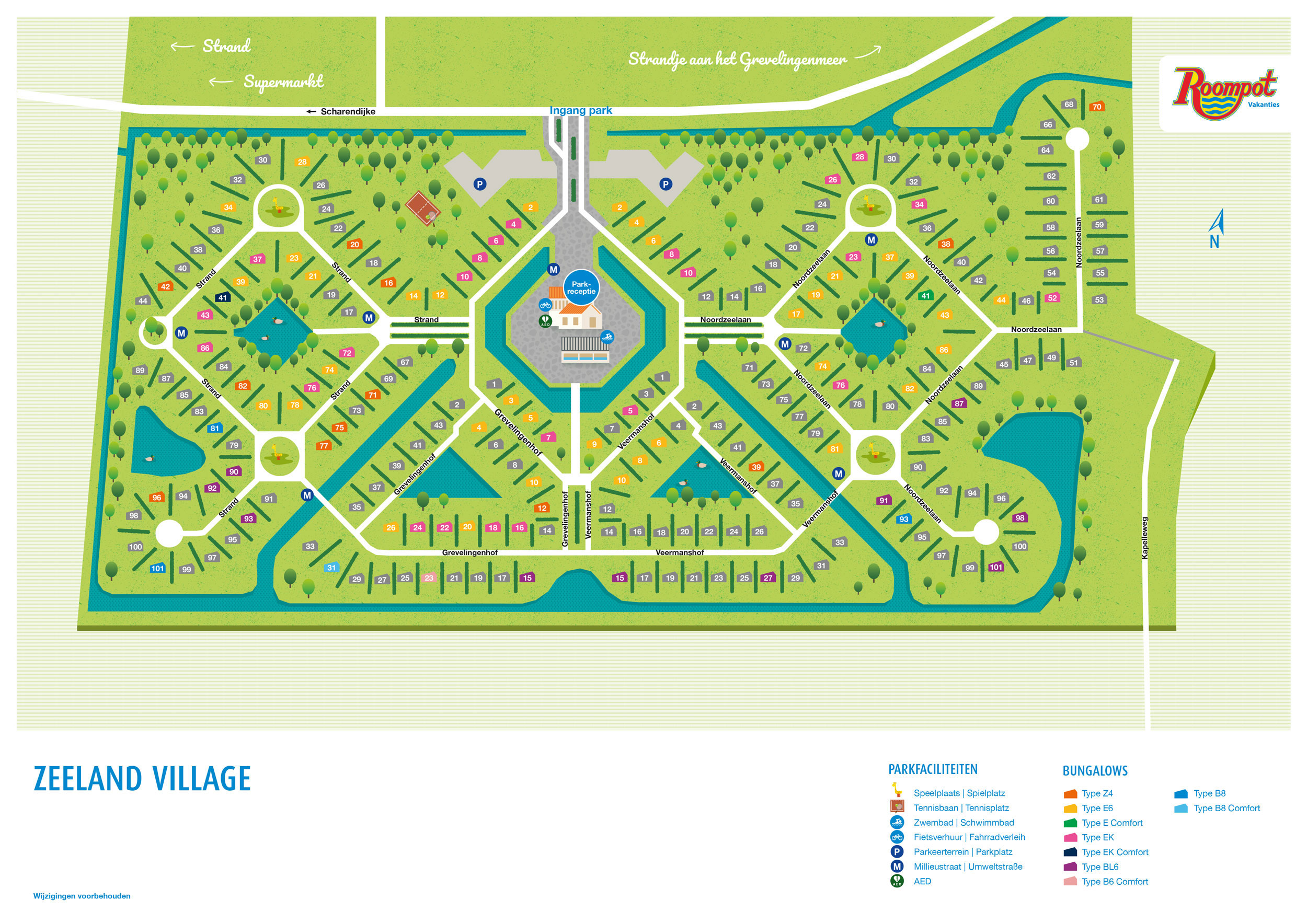 Plattegrond Zeeland Village